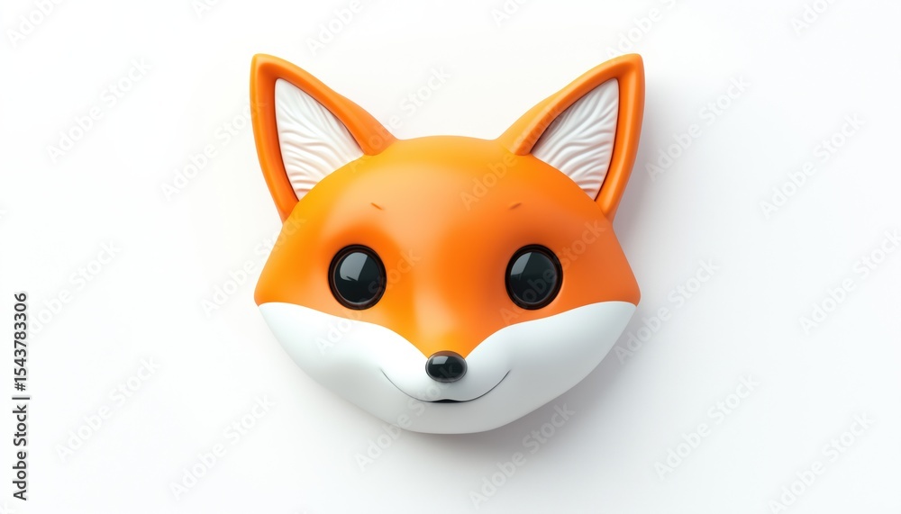 Naklejka premium Adorable Fox Head Design For Baby T-Shirt Printing: A Charming And Cute Graphic For Little Ones To Wear And Enjoy.
