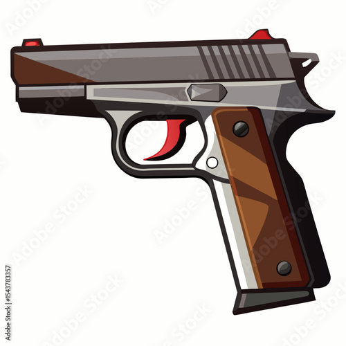 pistol and bullets
