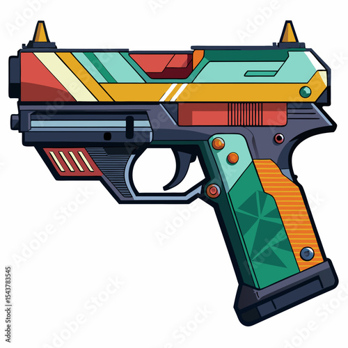 illustration of a gun