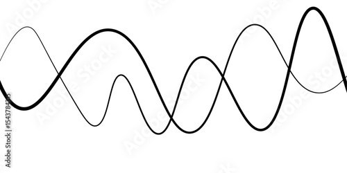 Minimal abstract background with thin black wave lines flowing smoothly across a white backdrop, elegant curves, high contrast, clean and modern design, vector style, no texture, no gradient.