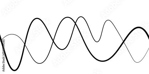 Minimal abstract background with thin black wave lines flowing smoothly across a white backdrop, elegant curves, high contrast, clean and modern design, vector style, no texture, no gradient.
