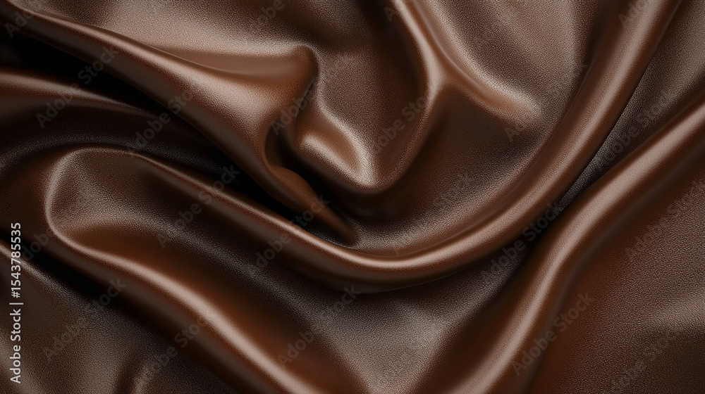 Fototapeta premium Chocolate Brown Draped Fabric Texture