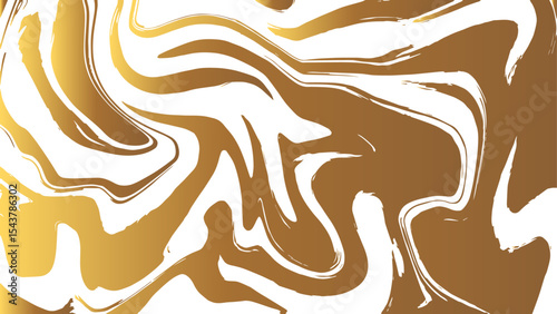  Abstract fluid marble texture with swirling patterns with golden yellow and white. Glossy, reflective finish that mimics a molten, liquid metal effect. Gradients and wavy distortions create a dynamic