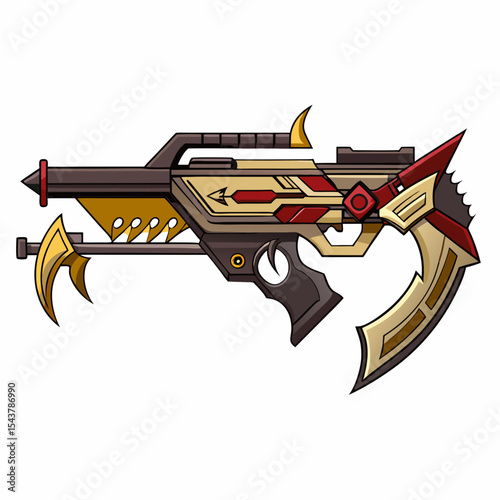 vector illustration of a shotgun