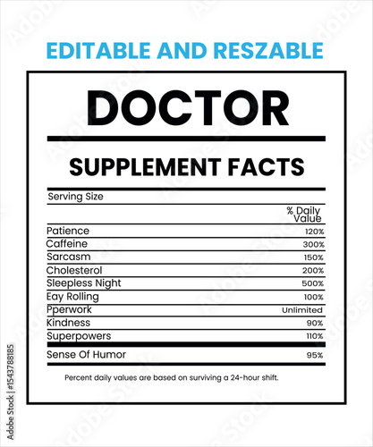Doctor nutrition facts,nutrition level,supplement fact, doctor supplement level,Application for employment form with blank fields for job details on a business document page vector illustratio