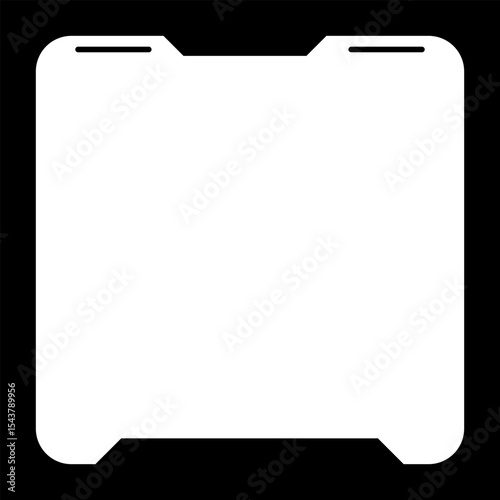 Futuristic square background. Social media frame vector illustration.