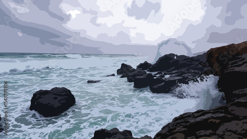 Storm on the beach