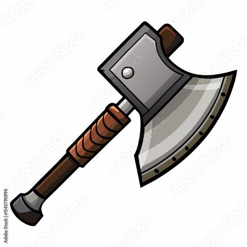 axe, isolated, ax, tool, handle, blade, hatchet, wood, white, metal, sharp, equipment, old, work, steel, weapon, cut, iron, chop, object, hand, vector, rusty, hack, construction