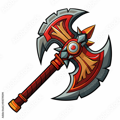 vector illustration of a axe