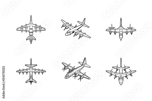 line art colouring page style tu 95 bear vector silhouette