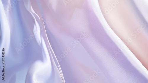 Abstract Light Reflection Moving Across Soft Iridescent Surface in Gentle Motion