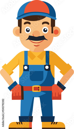 A beautiful and colorful handyman vector illustration design, Vector icon of handyman, Modern vector art of handyman