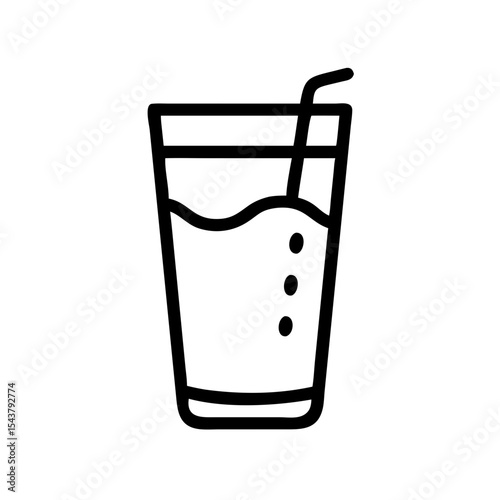 glass of milk with ice