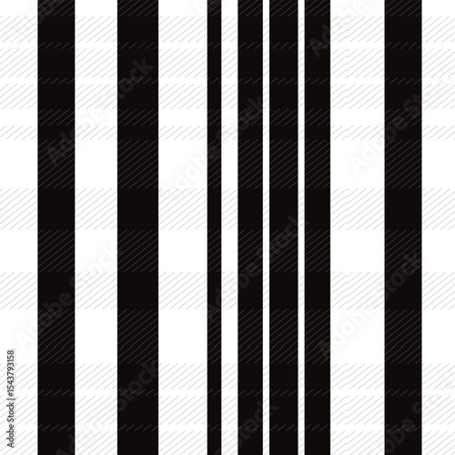 Seamless black and white gingham pattern. Classic black and white seamless shepherds check textile pattern