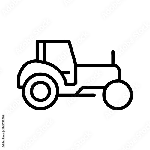tractor isolated on white