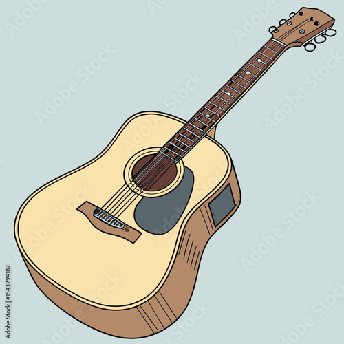 acoustic guitar vector