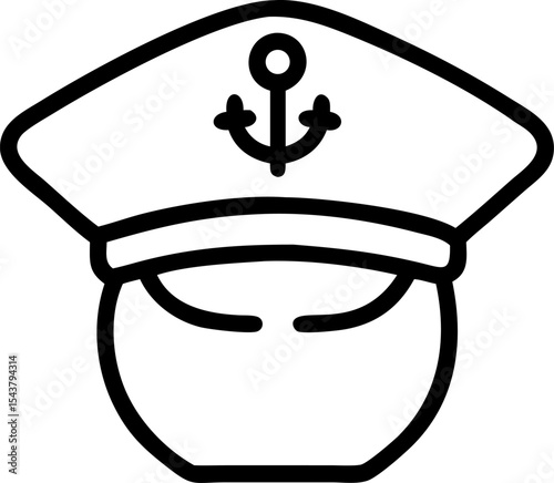 Navy vector outline icon on white or transparent background	