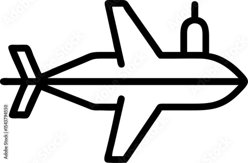 Army vector outline icon on white or transparent background	