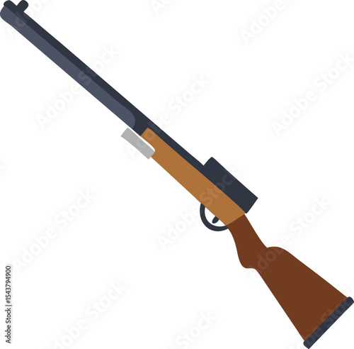 rifle vector icon on white or transparent background