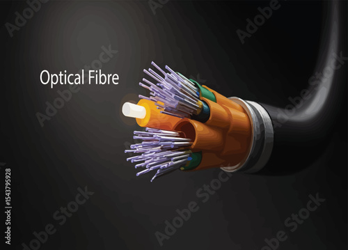 Fiber optics, abstract