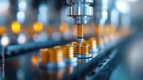 An advanced manufacturing process captures the moment of precision machining, showcasing technology in action as automated systems efficiently produce intricate components.