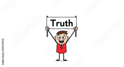 Speaking Truth to Power Vector Illustration