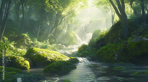 Wallpaper Mural Nature embracing japanese temple in forest scene high resolution picture Torontodigital.ca