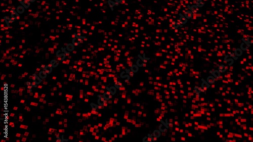 Red and black abstract background with heart and rose patterns