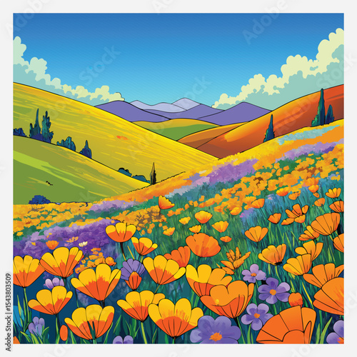 Spring sale! vector border for advertising and discount in the market. cherry blossom branches, bouquet of flowers.