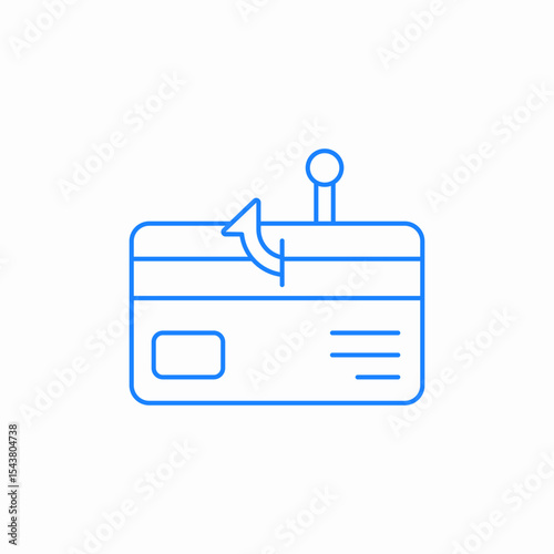 bank card theft icon sign vector