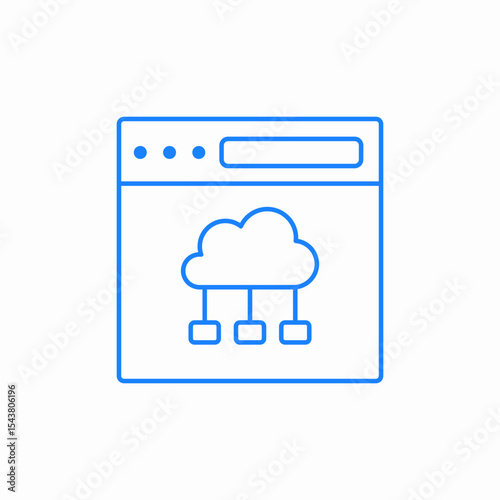 cloud computing page icon sign vector
