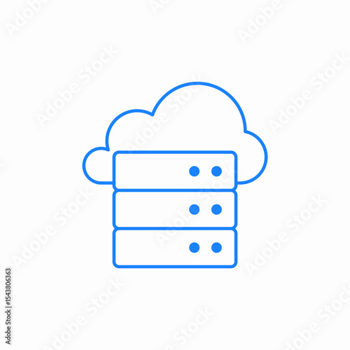 cloud server icon sign vector