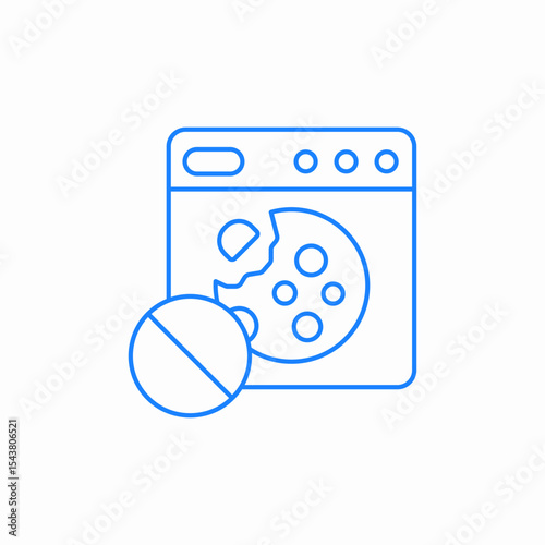 cookie policy icon sign vector