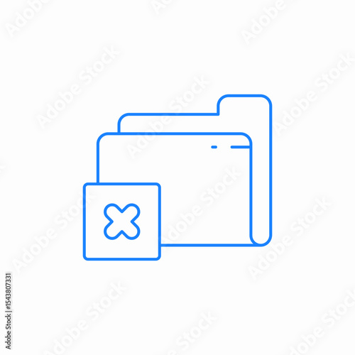 delete folder icon sign vector