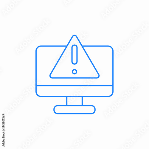 desktop alert icon sign vector