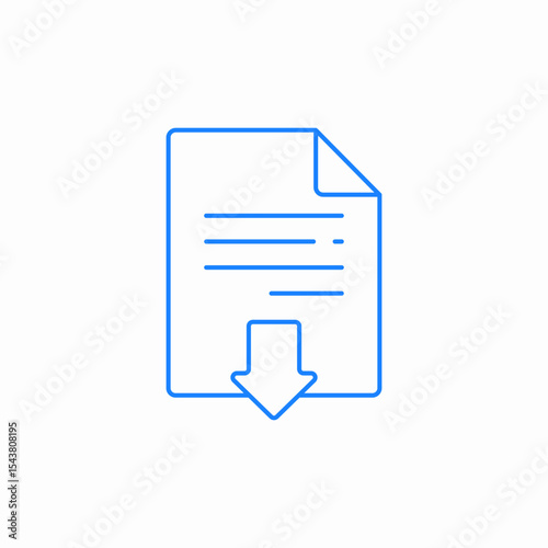 download file icon sign vector