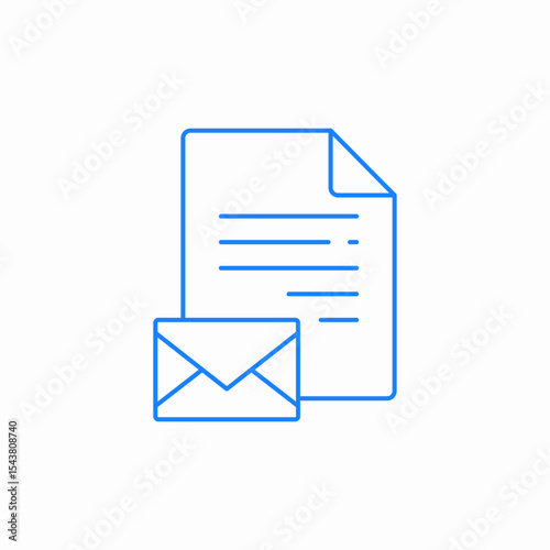 envelope file icon sign vector