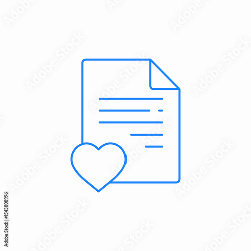 favorite document icon sign vector