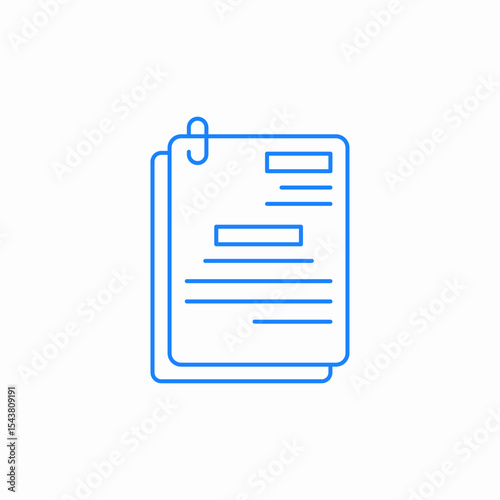 file document clip icon sign vector