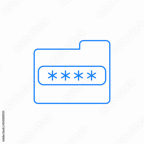 folder password icon sign vector