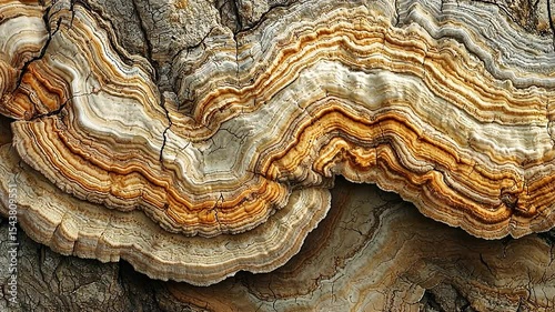 Wallpaper Mural close-up of shelf mushrooms on a tree trunk video Torontodigital.ca