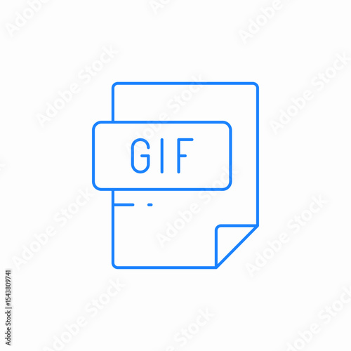 gif file picture icon sign vector