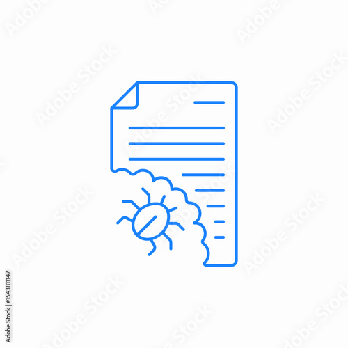 infected document icon sign vector
