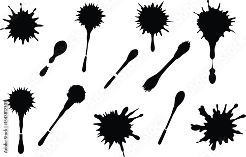 Black brush strokes vector Set of text boxes. Paintbrush collection. Grunge design elements. Dirty texture banners. Set of rectangle shape brush strokes. set on white background 