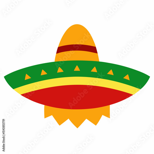 Mexican Sombrero Fiesta Vector Illustration for Party and Cultural Celebration Designs