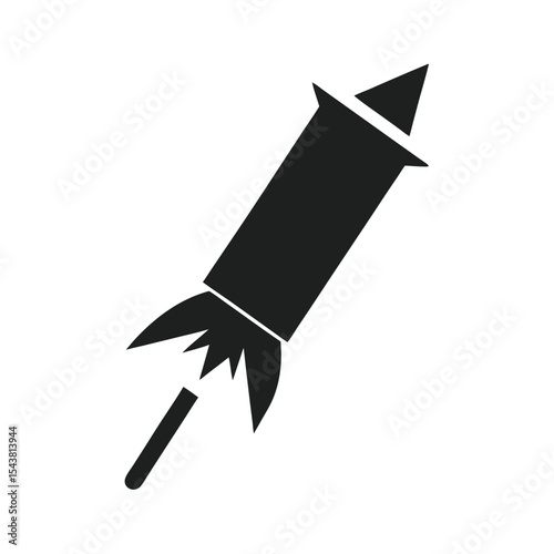 Rocket Firework Celebration Night Silhouette