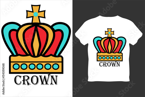 This vintage vector illustration features a set of crown icons, 