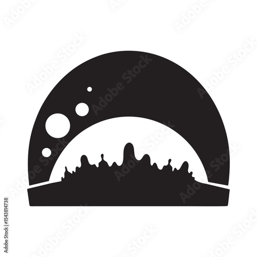 Soil Bioreactor Mars Vector Silhouette