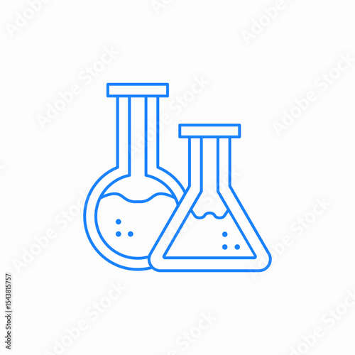 lab flask tubes icon sign vector