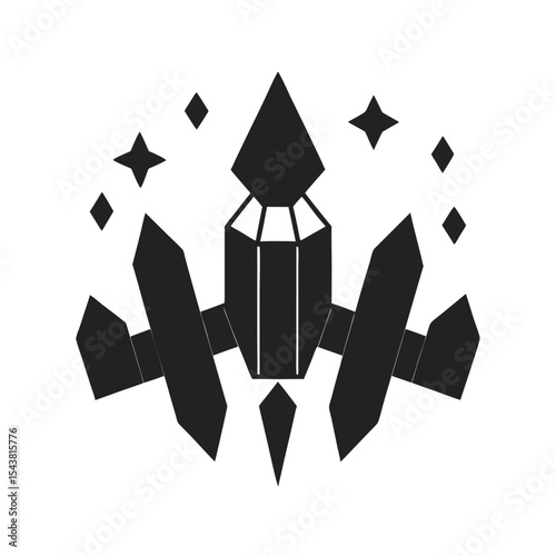Asteroid Commodities Exchange Silhouette Vector